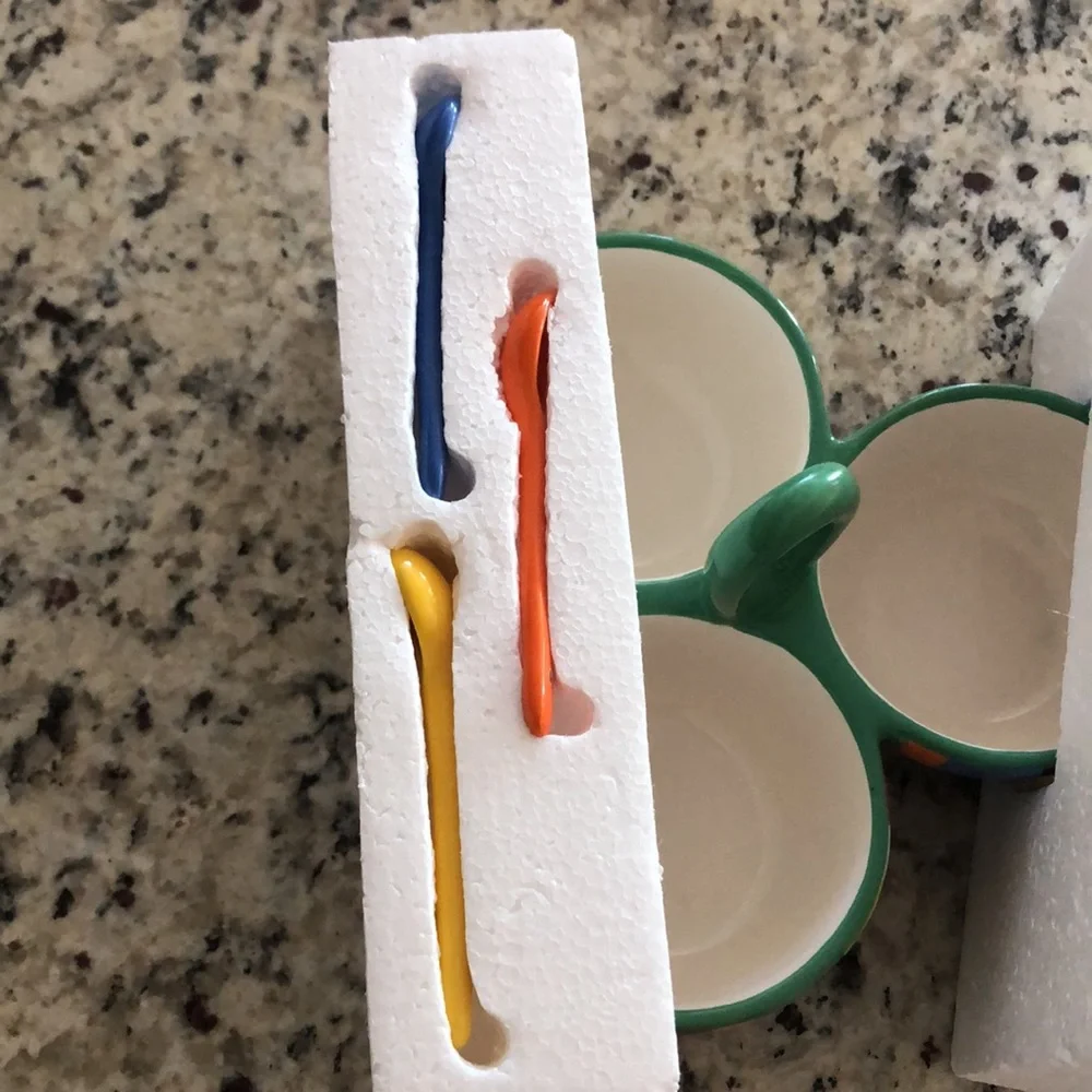 Beautiful Multi Colored Trio Serving Bowl Set